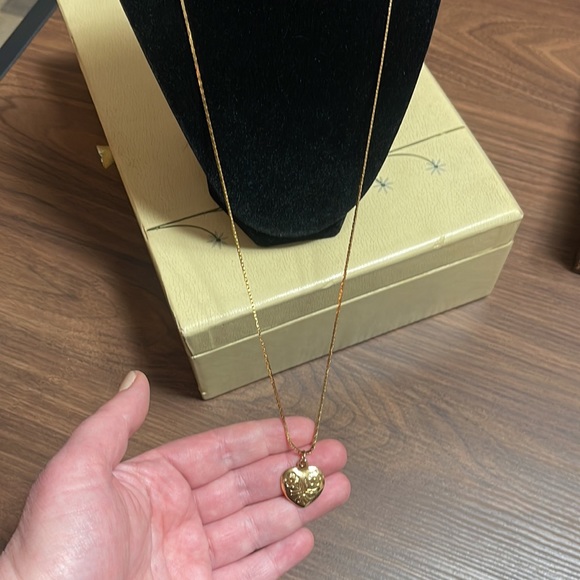 Vintage Copper Craft Guild Double Sided Floral Heart Pendant Necklace - Picture 4 of 6